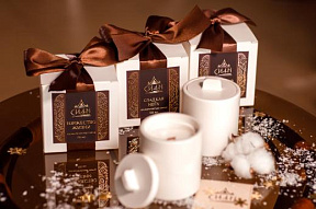 Аромасвеча "Райский сад" (белый лотос с орхидеями), 190 мл