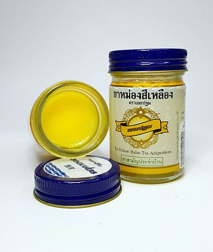 Тайский желтый бальзам Ekpathom, 50 г, тайские бальзамы