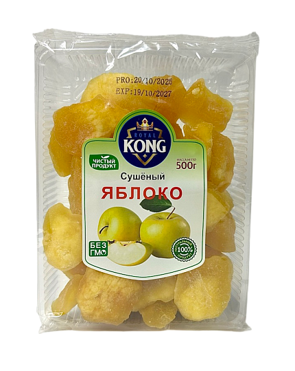 Яблоко сушеный KONG, 500г, фрукты, сладости, снеки
